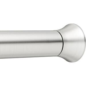 Amazon Basics Curtain Rod 24–36in‎ Nickel Spring Tension Classic Finials